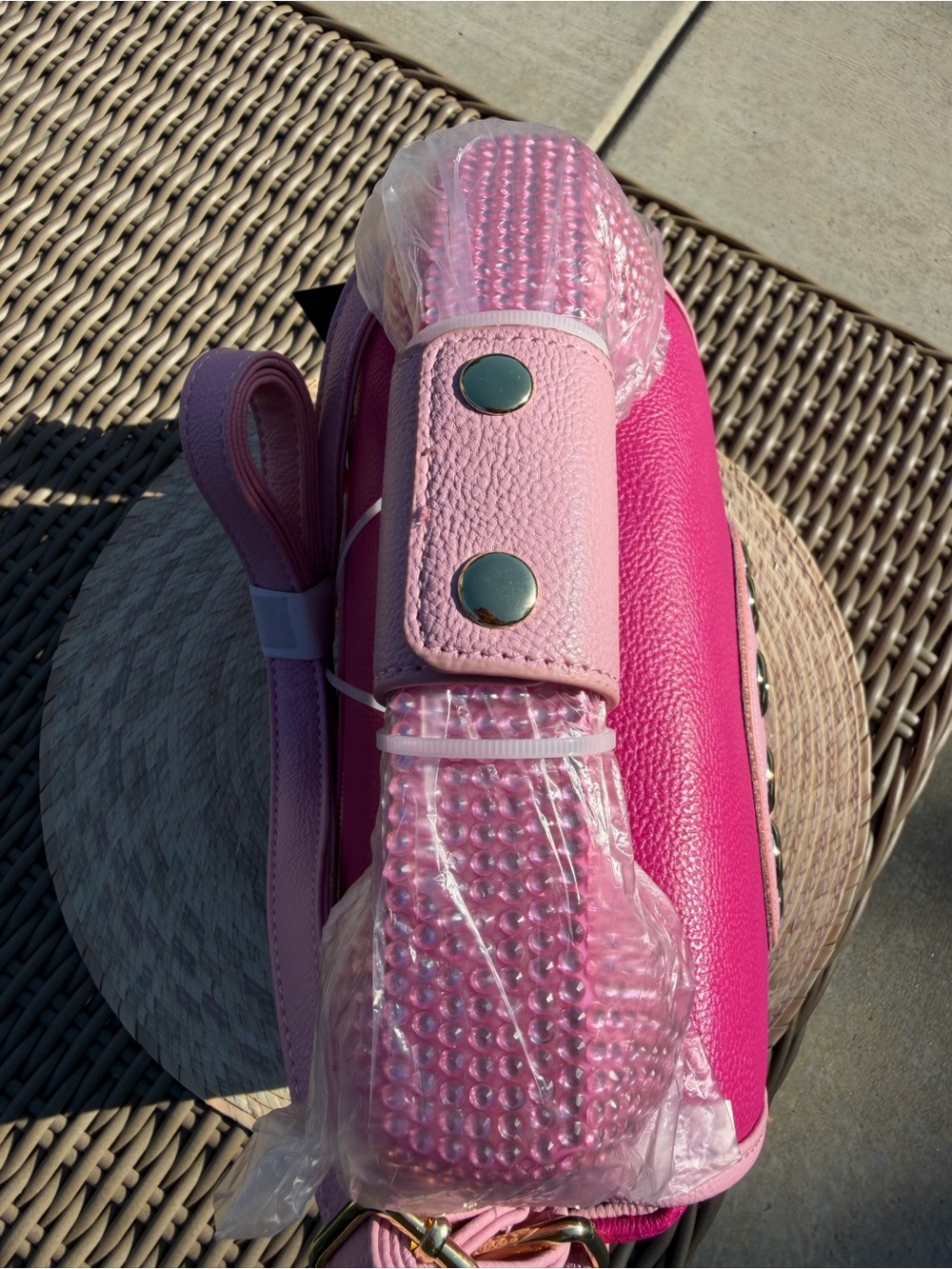 Betsey Johnson Hot Pink Novelty Telephone Dial Crossbody Bag - Picture 14 of 15